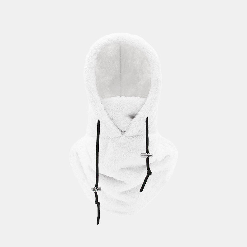🏆⚡LAST DAY SALE 49% OFF🎁Sherpa Hood Ski Mask, Drawstring Face Cover Coldproof Warm Cap Hat