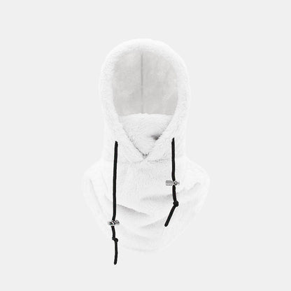 🏆⚡LAST DAY SALE 49% OFF🎁Sherpa Hood Ski Mask, Drawstring Face Cover Coldproof Warm Cap Hat
