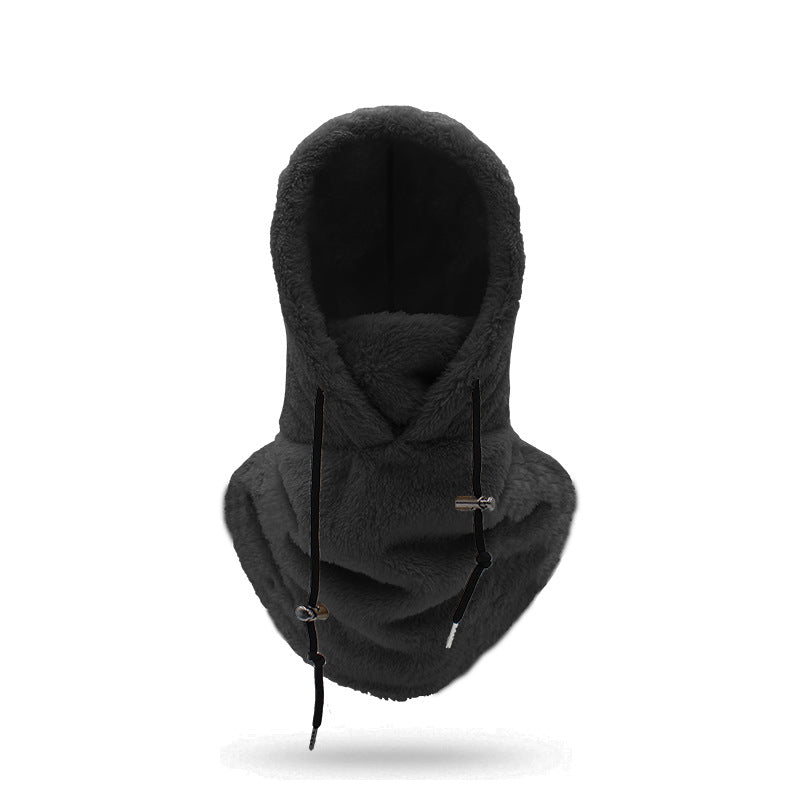🏆⚡LAST DAY SALE 49% OFF🎁Sherpa Hood Ski Mask, Drawstring Face Cover Coldproof Warm Cap Hat