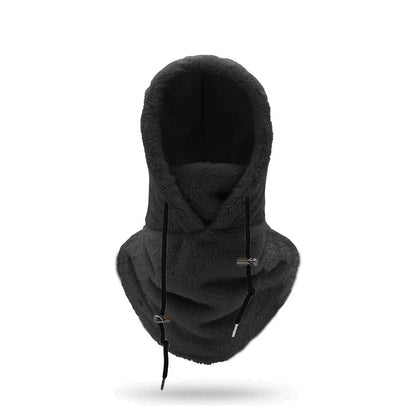 🏆⚡LAST DAY SALE 49% OFF🎁Sherpa Hood Ski Mask, Drawstring Face Cover Coldproof Warm Cap Hat