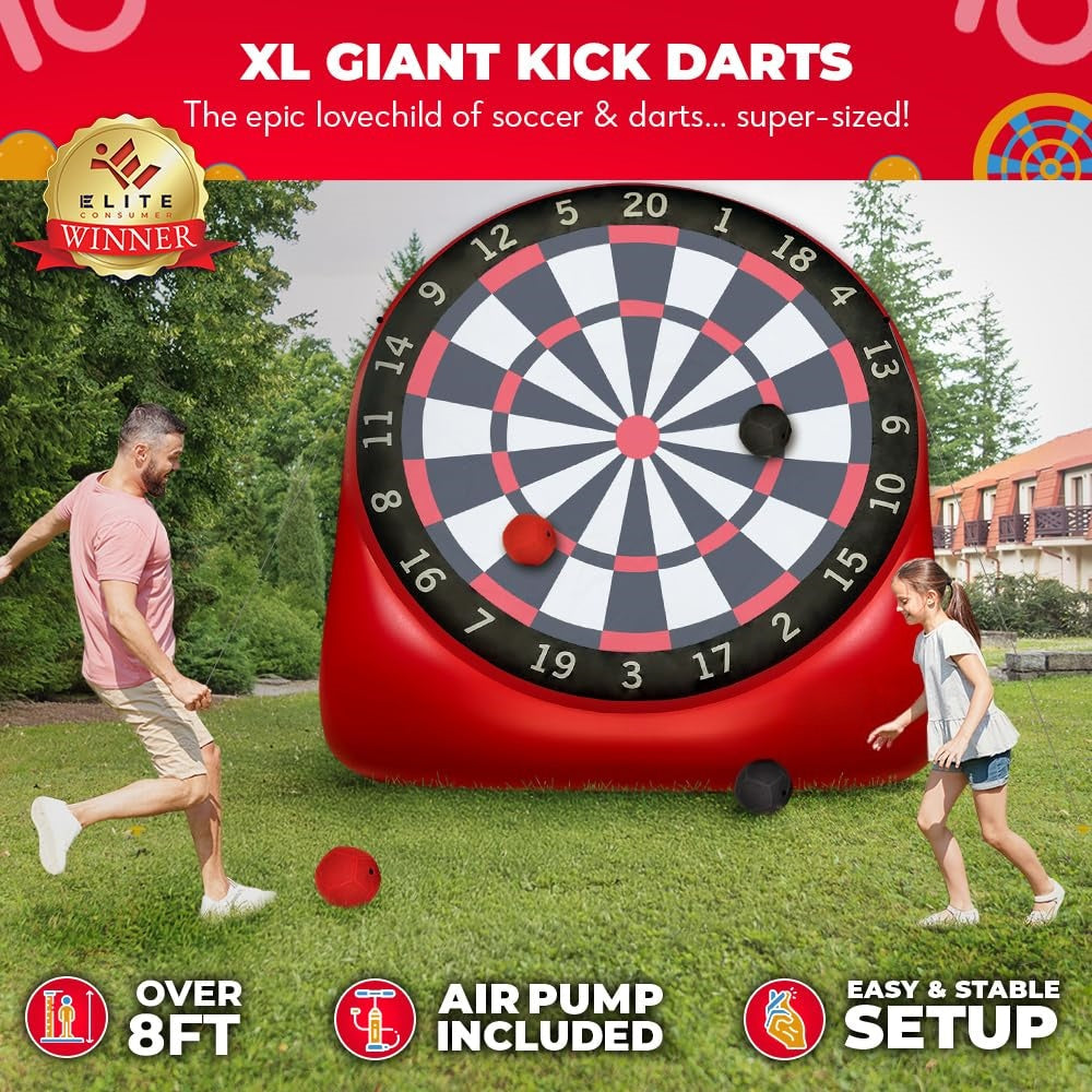 ⏰60% OFF Tonight Only✨Premium Inflatable Giant Kick Darts (15+ Ways to Play)