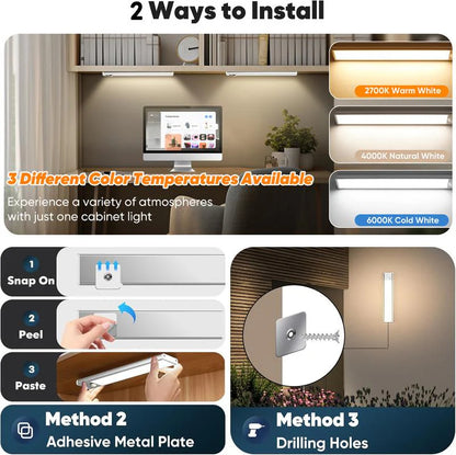 ⏰Black Friday-49%OFF-Under Cabinet Lights,76LED Motion Sensor Night Light Indoor