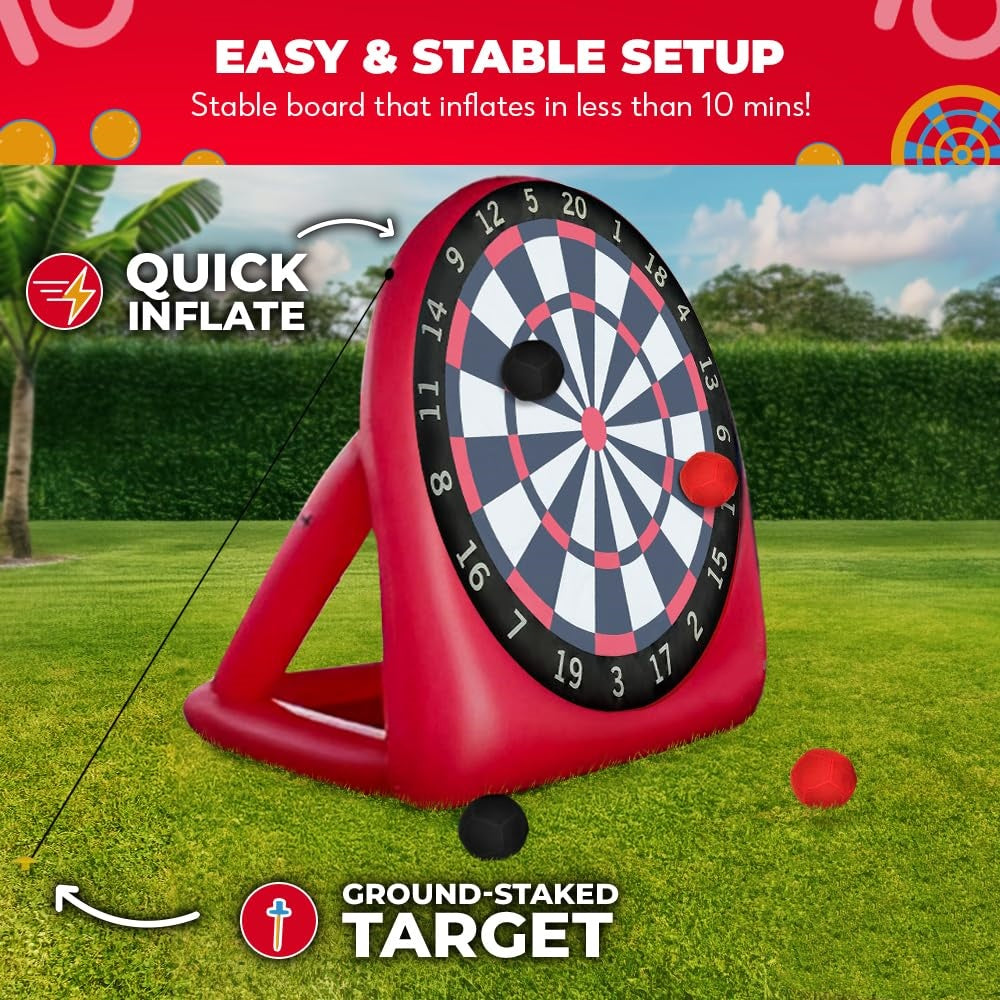 ⏰60% OFF Tonight Only✨Premium Inflatable Giant Kick Darts (15+ Ways to Play)